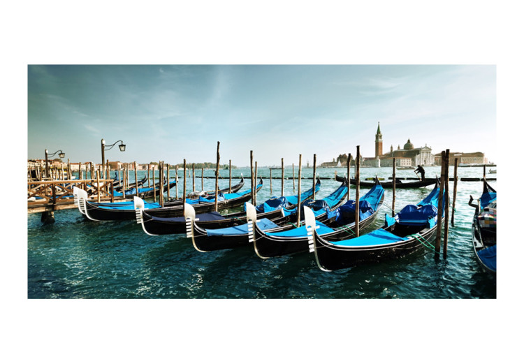 Wall Mural Blue gondolas in Venice - a cityscape of Italian architecture 97195 additionalImage 1