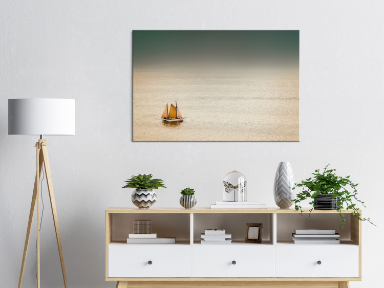 Canvas Lonely Sailboat on Empty Sea (1-part) - Maritime Scene 117306 additionalImage 3