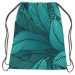Backpack Leafy thickets - a graphic floral pattern in shades of sea green 147706 additionalThumb 2