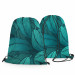 Backpack Leafy thickets - a graphic floral pattern in shades of sea green 147706 additionalThumb 3