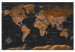 Decorative Pinboard Brown World Map [Cork Map - Polish Text] 106516