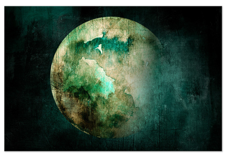 Canvas Primeval land - picture of the planet in blurry green colors 135016