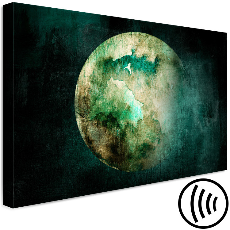 Canvas Primeval land - picture of the planet in blurry green colors 135016 additionalImage 6