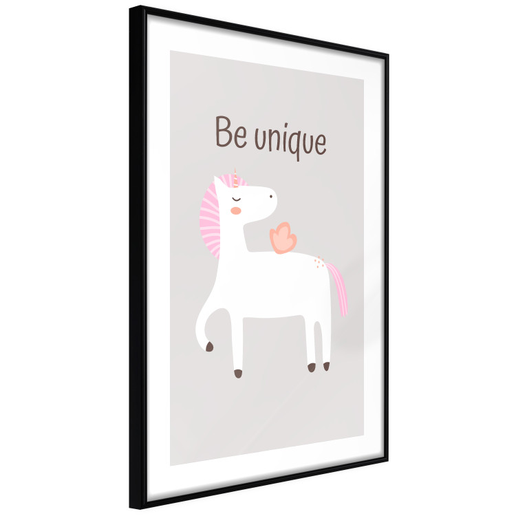 Poster Be Unique - Cheerful Unicorn and a Motivating Slogan for Kids 146616 additionalImage 7
