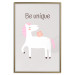 Poster Be Unique - Cheerful Unicorn and a Motivating Slogan for Kids 146616 additionalThumb 18