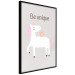 Poster Be Unique - Cheerful Unicorn and a Motivating Slogan for Kids 146616 additionalThumb 2