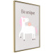 Poster Be Unique - Cheerful Unicorn and a Motivating Slogan for Kids 146616 additionalThumb 5