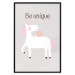 Poster Be Unique - Cheerful Unicorn and a Motivating Slogan for Kids 146616 additionalThumb 16