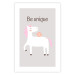 Poster Be Unique - Cheerful Unicorn and a Motivating Slogan for Kids 146616 additionalThumb 17