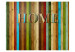 Wall Mural Home - Colorful Text "Home" on Colorful Vertical Wooden Planks 60916 additionalThumb 1