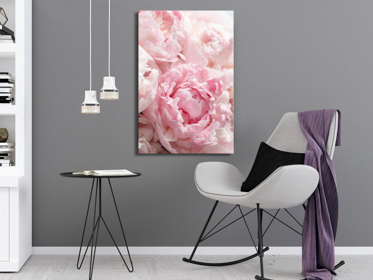 Canvas Blossoming Colors of Nature (1-part) - Peony Flower in Shades of Pink 118326 additionalImage 3