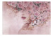 Wall Mural Lady in flowers - portrait of a woman's face draped in pink flowers 135026 additionalThumb 1