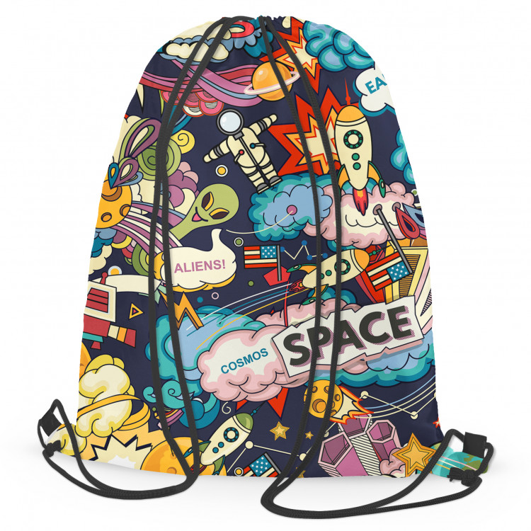 Backpack Space jittery - a comic book mot with planets and aliens 147426