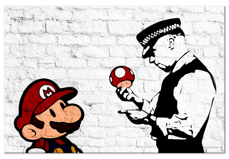 Large Canvas Mario Bros (Banksy) [Large Format] 137536