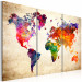 Canvas The World's Map in Watercolor 93736 additionalThumb 2