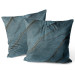 Decorative Velor Pillow Patina stucco - a precious stone pattern in shades of green 147046 additionalThumb 3