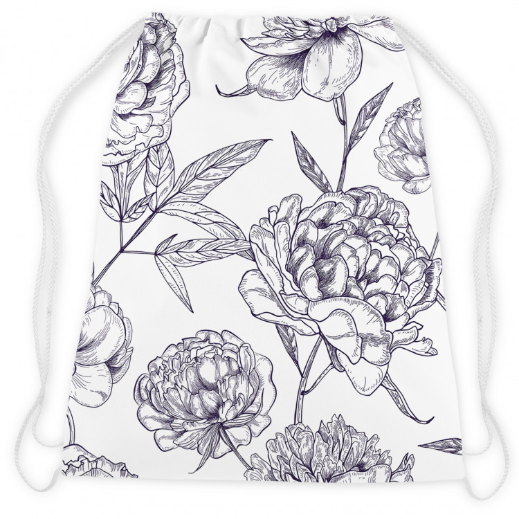 Backpack The country garden - a cottagecore style print with peony flowers 147346 additionalImage 2