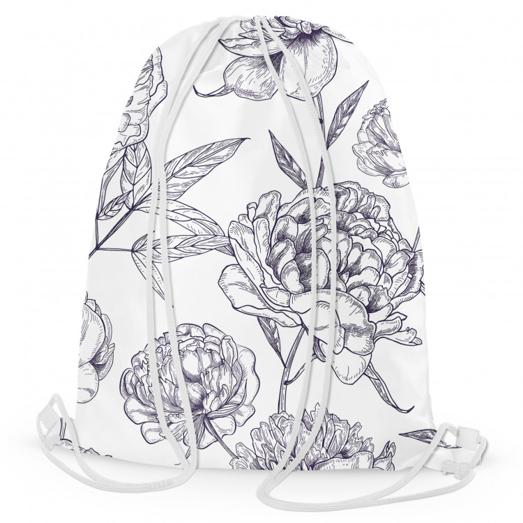 Backpack The country garden - a cottagecore style print with peony flowers 147346