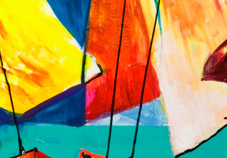 Canvas Colourful sailboats 49546 additionalImage 5