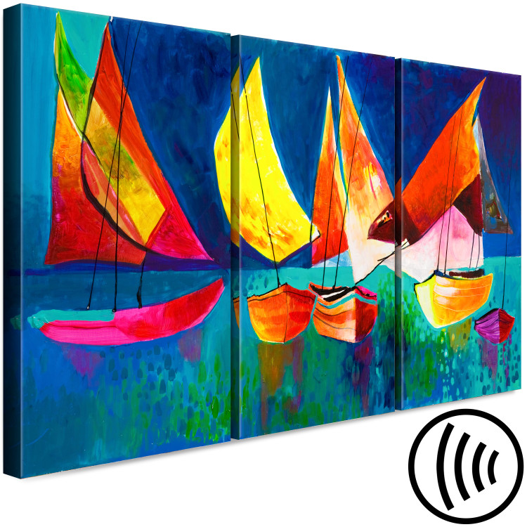 Canvas Colourful sailboats 49546 additionalImage 6