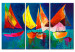 Canvas Colourful sailboats 49546