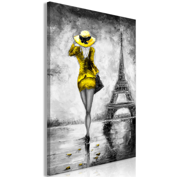 Canvas Parisian Woman (1 Part) Vertical Yellow 123056 additionalImage 2