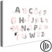 Canvas Polish Alphabet for Children - Pink and Gray Letters with Animals 146456 additionalThumb 6