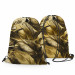 Backpack Leafy thickets - a graphic floral pattern in brass tones 147356 additionalThumb 3