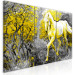 Canvas Horse in Forest Landscape (3-part) - Animal Amidst Colorful Trees 123066 additionalThumb 2