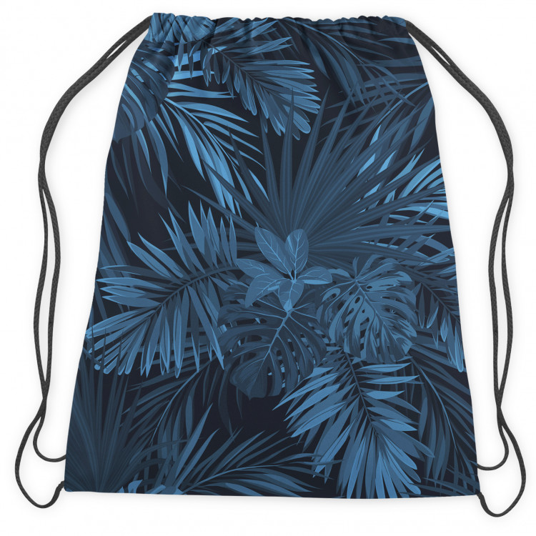 Backpack Leaves in a moonlight - floral theme in the shades of blue 147366 additionalImage 2