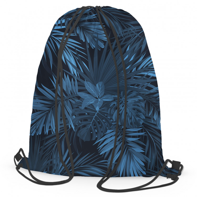 Backpack Leaves in a moonlight - floral theme in the shades of blue 147366