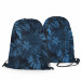 Backpack Leaves in a moonlight - floral theme in the shades of blue 147366 additionalThumb 3
