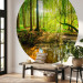 Round wallpaper Forest Pond - Colorful Water Among Green Trees and Vegetation 149166 additionalThumb 3