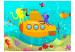 Wall Mural Treasure at the Ocean's Bottom - Yellow submarine with fish and octopuses 61166 additionalThumb 1