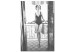 Canvas Woman on balcony - glamour style black and white photography 134176