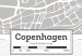 Canvas Gray Copenhagen - Capital Plan of Denmark in gray with a scale 135176 additionalThumb 4