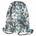Backpack Floral swirl - grey floral composition on green background 148476