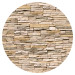 Round wallpaper Sandstone Wall - Composition of Elongated Decorative Stones 149176 additionalThumb 1