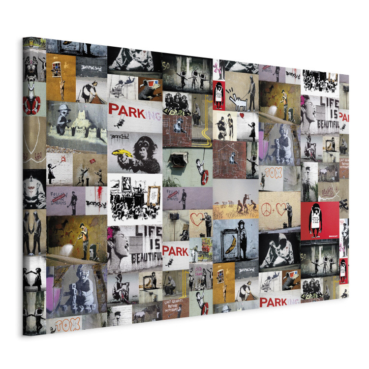 Canvas Art of Collage: Banksy 94876 additionalImage 2