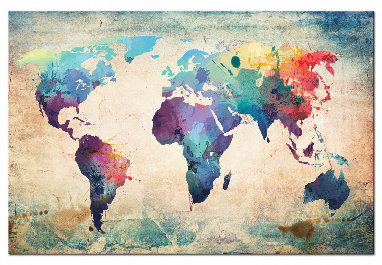 Decorative Pinboard Colorful World Map [Cork Map] 107186 additionalImage 2