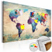 Decorative Pinboard Colorful World Map [Cork Map] 107186