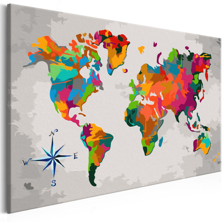 Paint by Number Kit World Map (Compass Rose) 107486 additionalImage 6