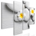 Canvas White stones and flowers - a four-part Zen-style composition 128786 additionalThumb 2