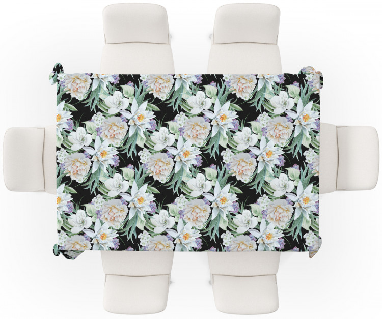 Tablecloth Nenufars and Peonies - elegant, vinatge style floral composition 147186 additionalImage 3