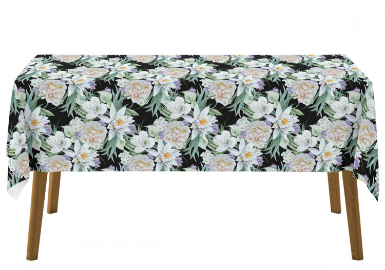 Tablecloth Nenufars and Peonies - elegant, vinatge style floral composition 147186 additionalImage 4
