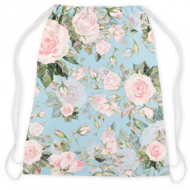 Backpack Elusive painting - roses in cottagecore style on blue background 147386 additionalImage 2