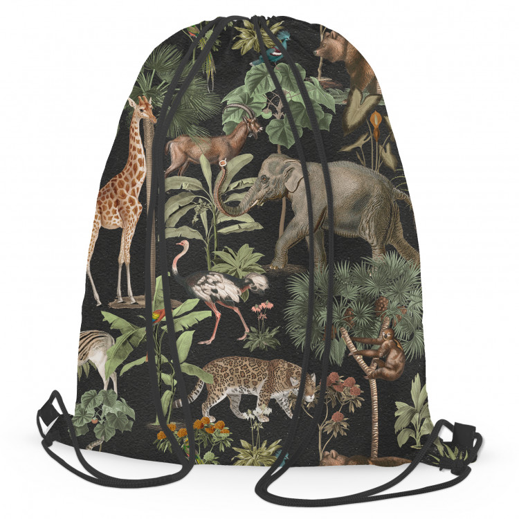 Backpack Wild biodiversity - a design with animal and botanical motifs 147486