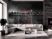 Wall Mural New York - Nighttime Architecture with Water Reflection and Red Accent 61486