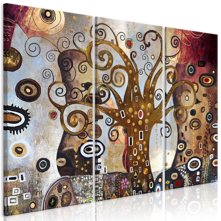 Canvas Tree in Abstract Details (3-part) - Colorful Elements 118496 additionalImage 2