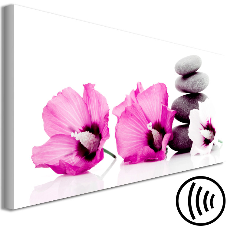 Canvas Pink flowers and stones - feng shui composition with mallow and stones 123396 additionalImage 6